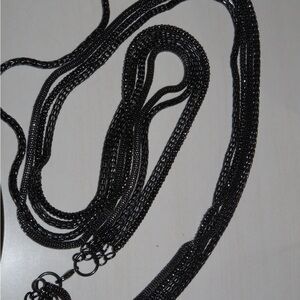 Vintage Multi Black Chain Necklace
